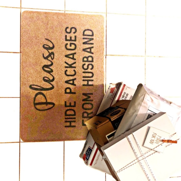 Handbags - New PLEASE HIDE PACKAGES FROM HUSBAND Door Mat